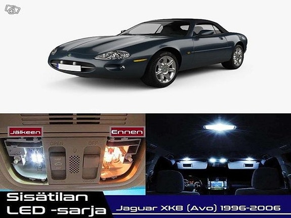 Jaguar XK8/XKR (AVO) Sisätilan LED -muutossarja – 14 kpl – Plug & Play