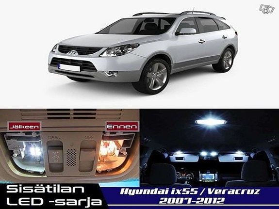 Hyundai ix55 (EN) Sisätilan LED -muutossarja – 7 kpl – Plug & Play