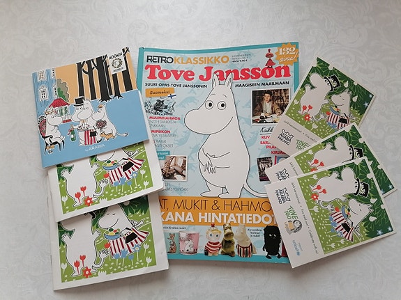 Tove Jansson lehti Muumit ja Muumi kortit ym.