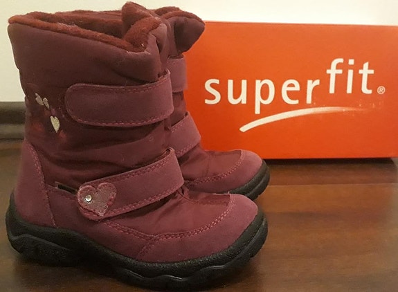 Superfit viininpunaiset goretex talvikengät koko27