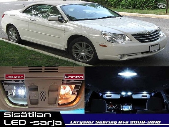 Chrysler Sebring (MK3) Avo Sisätilan LED -muutossarja – 7 kpl – Plug & Play