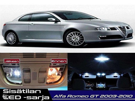 Alfa Romeo GT (937) Sisätilan LED -muutossarja – 9 kpl – Plug & Play