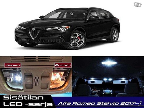 Alfa Romeo Stelvio (949) Sisätilan LED -muutossarja – 9 kpl – Plug & Play