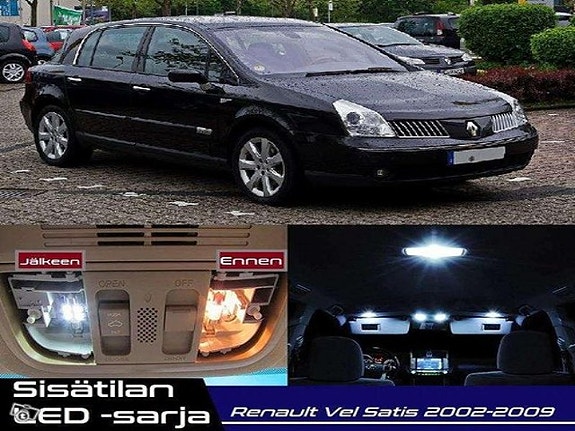 Renault Vel Satis Sisätilan LED -muutossarja – 17 kpl – Plug & Play