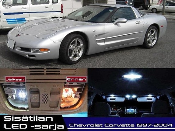 Chevrolet Corvette (C5) Sisätilan LED -muutossarja – 6 kpl – Plug & Play
