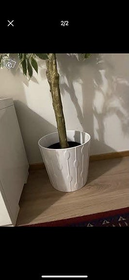 Ikean valkoinen ruukku