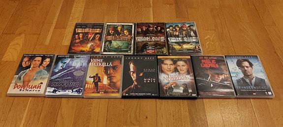 Johnny Depp DVD-elokuvia