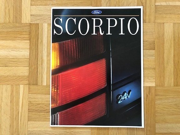 Esite Ford Scorpio vuodelta 1991, sisältää myös Scorpio Cosworth 24V