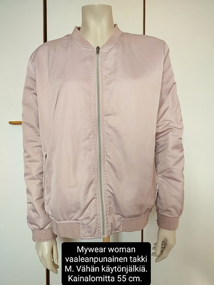 Mywear vaaleanpunainen takki M
