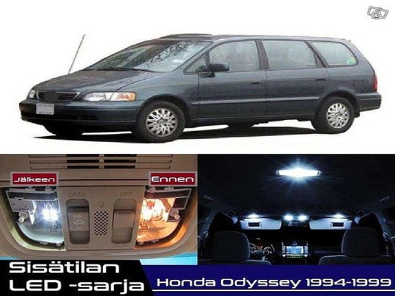Honda Odyssey (G1) Sisätilan LED -muutossarja – 15 kpl – Plug & Play