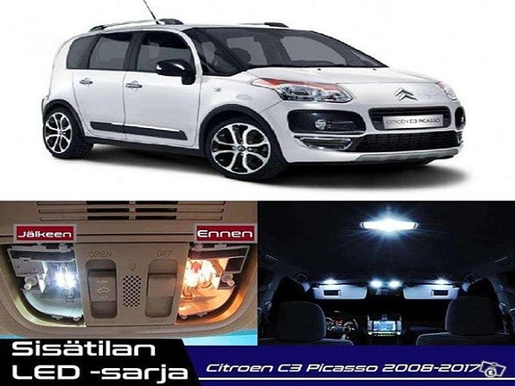 Citroen C3 Picasso Sisätilan LED -muutossarja – 10 kpl – Plug & Play