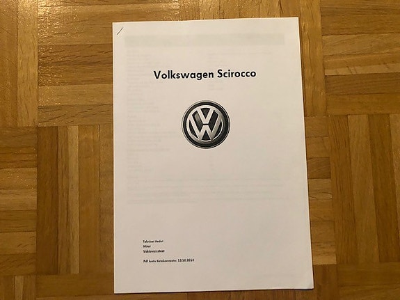 Esite Volkswagen Scirocco 2010/2011 tekniset tiedot, mitat, vakiovarusteet VW