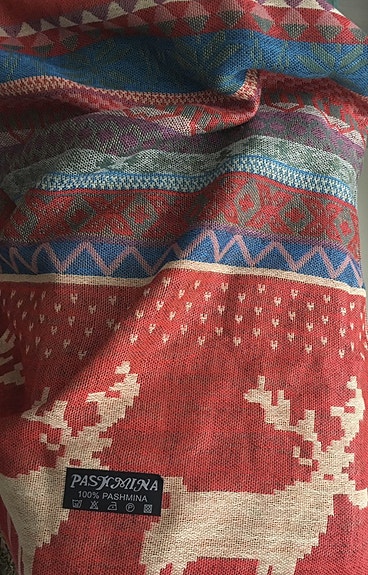 Uusi kaunis oranssi sininen värikäs huivi