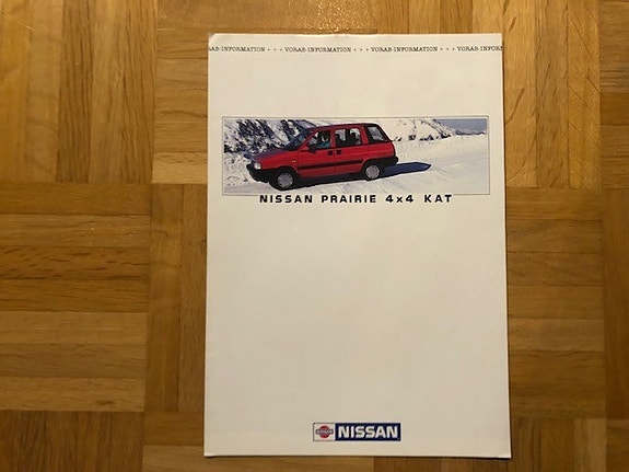 Esite Nissan Prairie 4x4 M10 noin vuodelta 1987