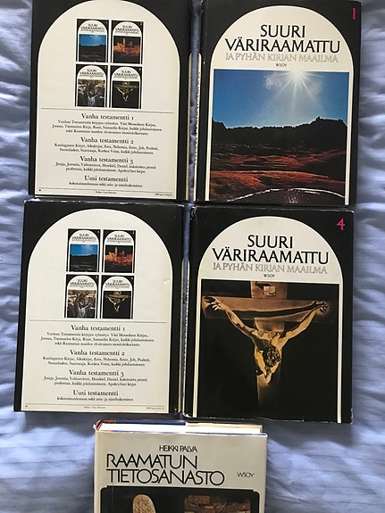 Suuri Väriraamattu 1-4 (H. Palva) ja Raamatun Tietosanakirja