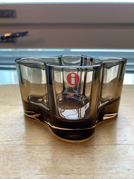 Harmaa Iittala Aalto tuikkulyhty