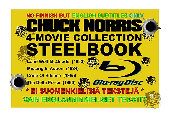 NEW Chuck Norris 4-Movie Steelbook - Free Shipping