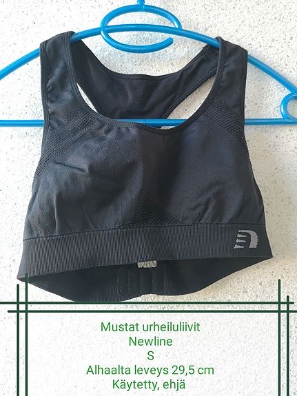 Newline mustat urheiluliivit S