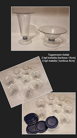 Tupperware Exclusive astiat 8 kpl,  yht. 16e