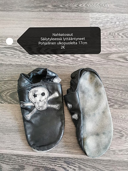 Nahkatossut 17cm