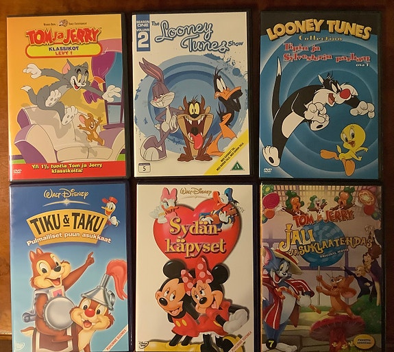 Piirrettyjä dvd-levyjä