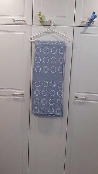 Vaaleannsiniset puuvillaverhot , 132 x 206 cm (2 kpl)