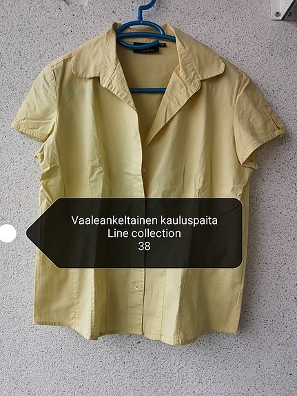 Line collection vaaleankeltainen kauluspaita M