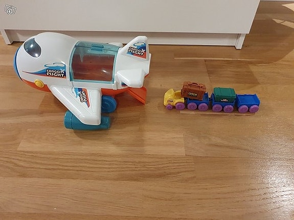 Lentokone lelu + pikkuautot