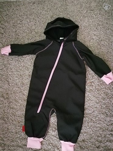 IELM musta/pinkki softshell haalari 80cm