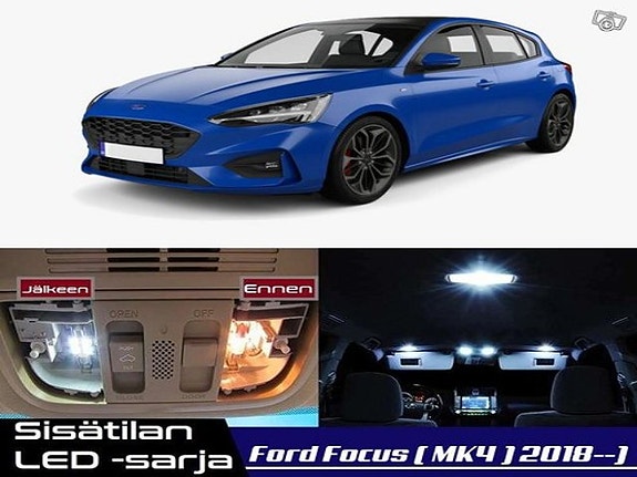 Ford Focus (MK4) Sisätilan LED -muutossarja – 3 kpl – Plug & Play