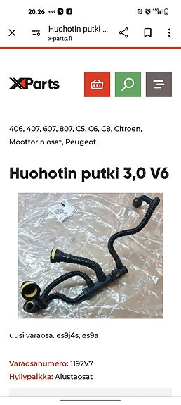 Citroen, Peugeot 3.0 V6 huohotinputket.