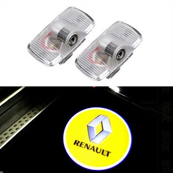 Renault Koleos (MK1/HY) logolliset ovivalot — logo maahan (2kpl)
