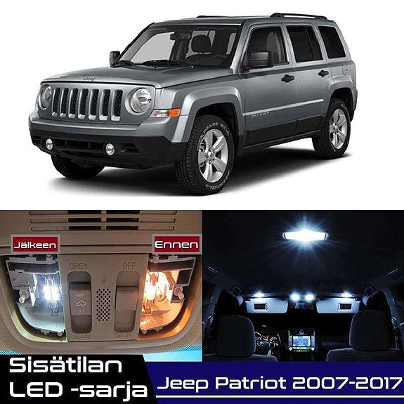 Jeep Patriot Sisätilan LED -muutossarja – 6 kpl – Plug & Play