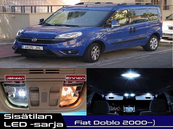 Fiat Doblo Sisätilan LED -muutossarja – 6 kpl – Plug & Play