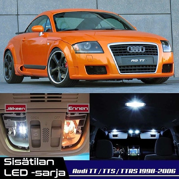 Audi TT (8N) Sisätilan LED -muutossarja – 9 kpl – Plug & Play
