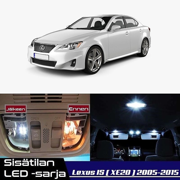 Lexus IS (XE20) Sisätilan LED -muutossarja – 10 kpl – Plug & Play