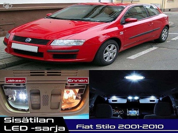 Fiat Stilo (192) Sisätilan LED -muutossarja – 11 kpl – Plug & Play