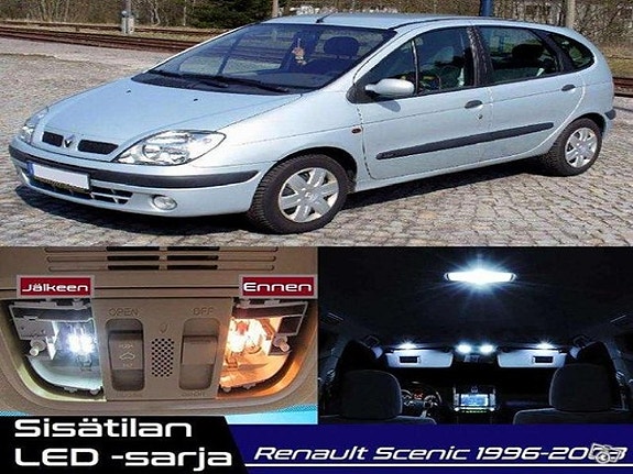 Renaul Scenic I Sisätilan LED -muutossarja – 10 kpl – Plug & Play