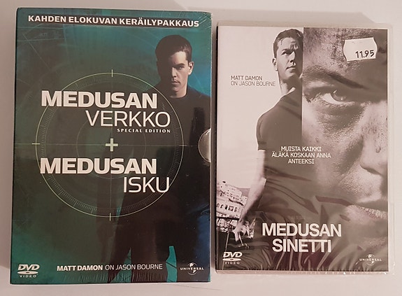 Jason Bourne Trilogia - 3 Medusan elokuvaa UUSIA