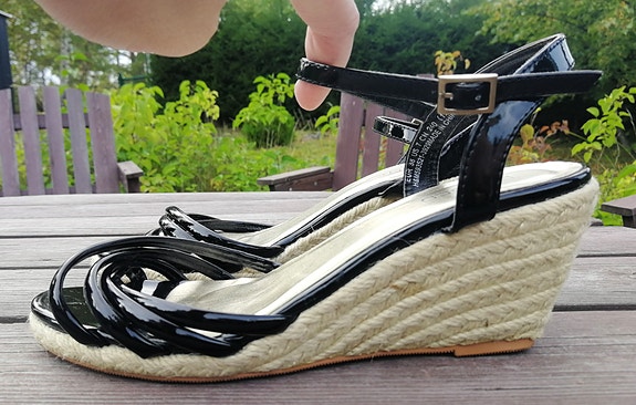 🖤 MUSTAT H&M KIILAKORKO SANDAALIT 37 - korkkarit korkokengät kiilakorot avokkaat