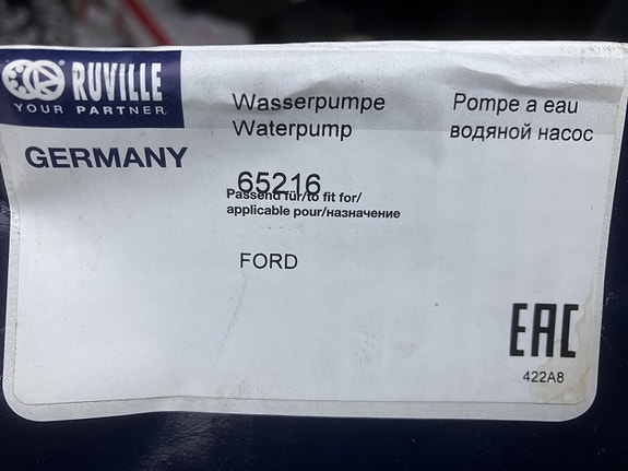 Ford Fiesta/Ka 1.3/1.6 Endura-E Vesipumppu Ruville 02-08