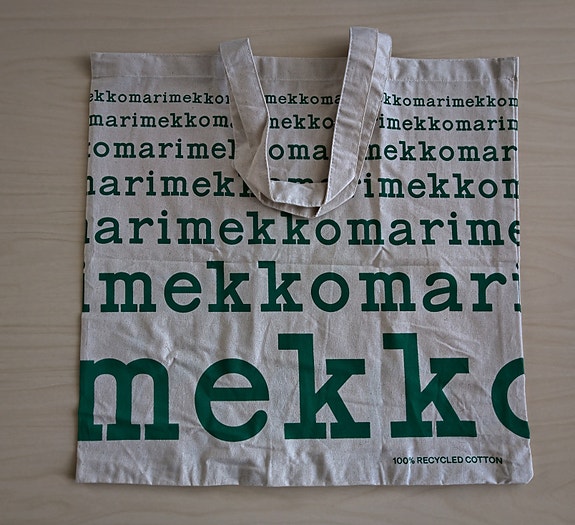 Marimekko logokassi vihreä uusi