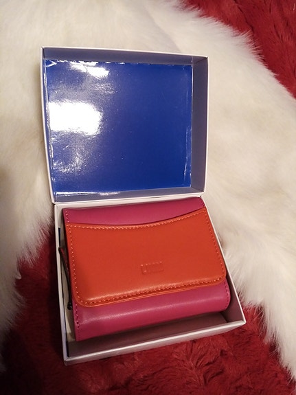 Uusi LUMI Mimosa medium trifold wallet pink/coral lompakko