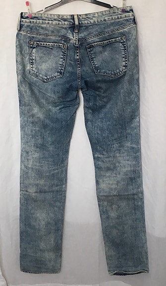 H&M FIT SQIN kulutetut kirjavat siniset farkut 29