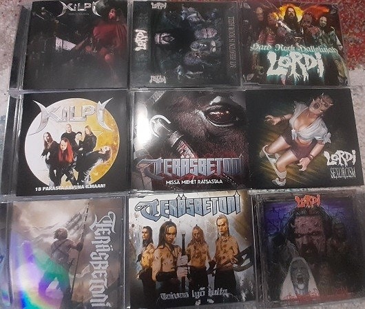 Tarot Kilpi Lordi Teräsbetoni Reckless Love Brother Firetribe Leverage CD:t