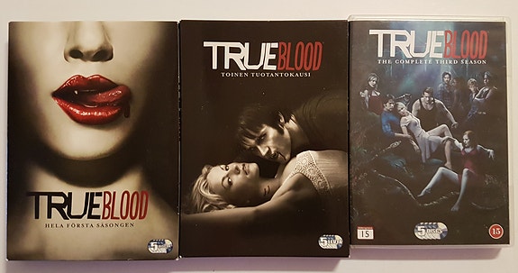 True Blood, kaudet 1 - 3 DVD ja kausi 5 blu-ray
