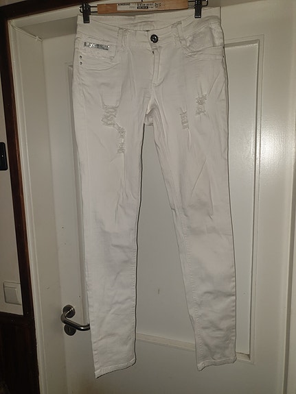 Valkoiset revityt Link farkut (M/40)