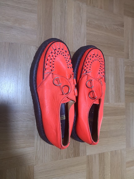 George Cox neon-oranssit creepers-kengät koko 39, malli "Skipton"