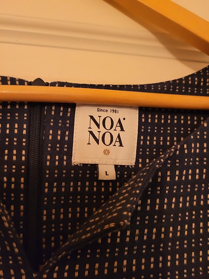 Sininen Noa noa mekko puuvillaa ja pellavaa