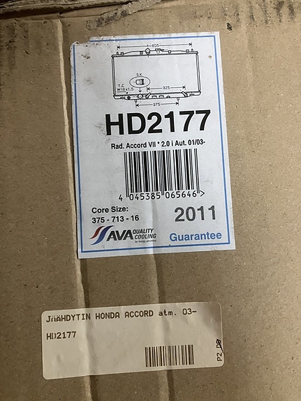 Honda Accord 2.0 Automaatti Jäähdytin 03-08